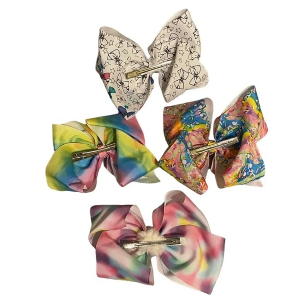Jojo siwa hair bows large size colorful with bow holder